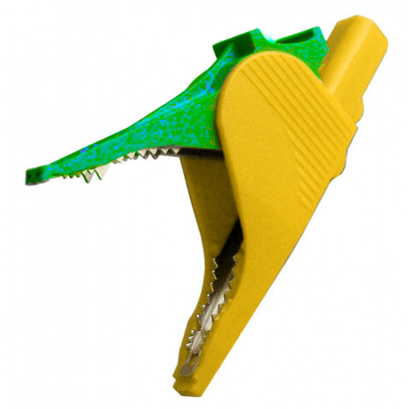 Krokodilklemme 1000V gelb-grün