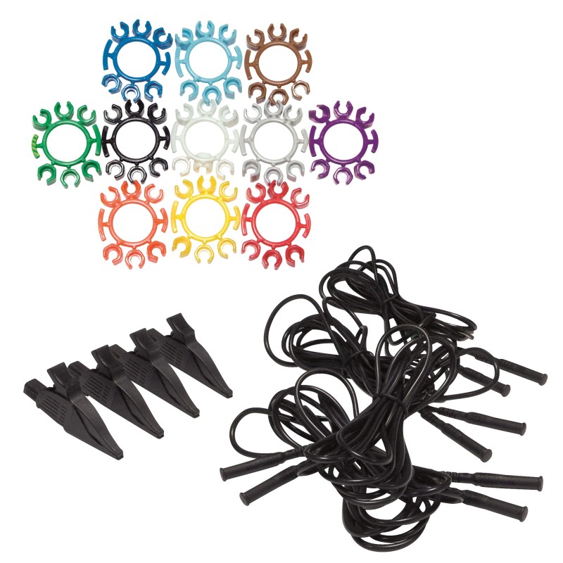 Kit 4 puntali di misura coccodrillo neri