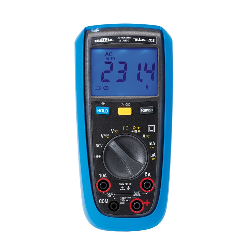 Metrix MTX203 BASIC-Multimeter 6Kpts TRMS AC