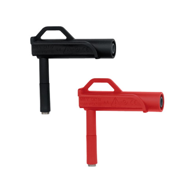 Chauvin Arnoux Magnet-Messspitzen, Satz 2 Stk. rot / schwarz